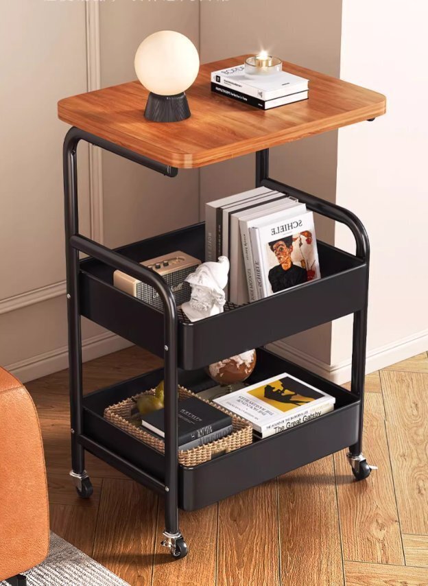 キャスター付きワゴンラック / キャスターワゴンリビング用 多段フロアラック室内用スナックラック浴室用 移動式多段ラック収納ストレージ拍卖