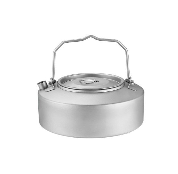 湯沸かしポット純チタン囲炉裏ゆで茶キャンプ炊事道具ゆで水旅行便携大容量ポットキャンプポット拍卖