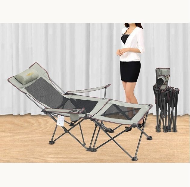 リクライニングチェア 折りたたみ 椅子 3つの使い方 一人用 アウトドアチェア ハイバック ハンモック耐荷重150kg拍卖
