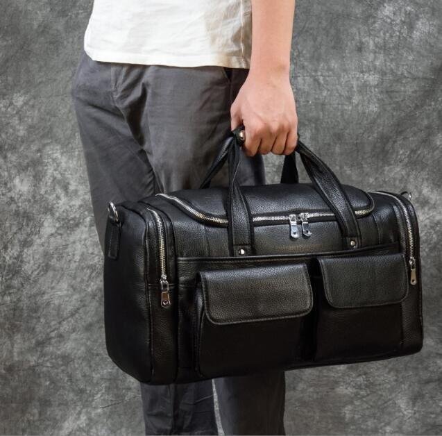 強力推薦★ボストンバッグ 本革 メンズ レザー 旅行鞄 ワイルド トラベルバング 機内持ち込み ゴルフ鞄 手提げ鞄▲黒拍卖