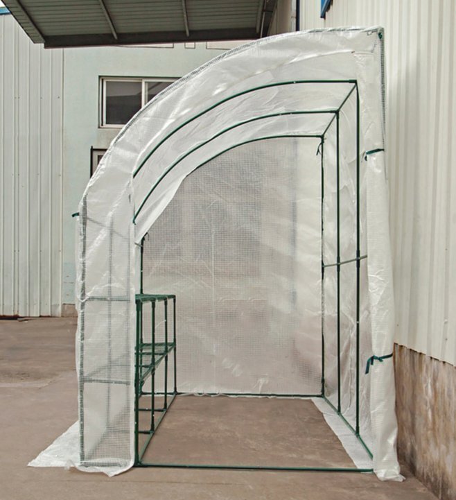 片側暖房多肉ベランダ庭多層盆栽花棚温室保温パイプハウス雨や寒さを防ぐ冷凍庫です拍卖