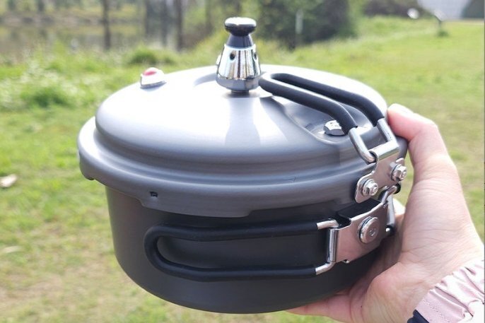 軽量ポータブル折りたたみ式アウトドア圧力鍋ハイキングキャンプ80 Kpa高原2 Lミニ圧力鍋対応 2L拍卖