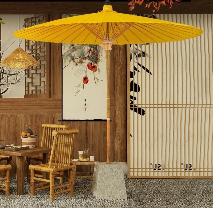 油紙傘囲炉裏炊き茶室外傘アウトドアビーチパラソル拍卖