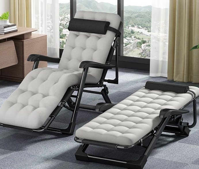折りたたみリクライニングチェア昼休みオフィス昼寝ベッド家庭用ベランダくつろぎ寝両用ソファリクライニングチェア拍卖
