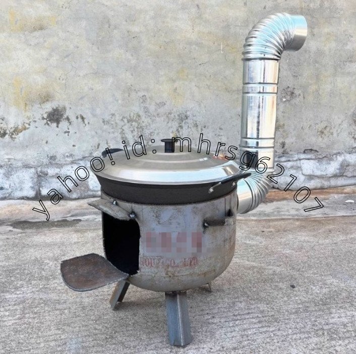 農村薪ストーブ薪ストーブ小型携帯薪ストーブ炭焼きストーブ暖炉 排煙管を付属します拍卖