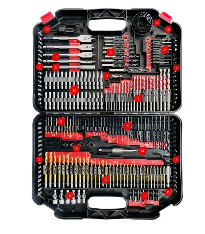 家庭用246点セットドリルセット穴開け器麻花ドリルバッチ頭セメントドリル大工平ドリル組拍卖