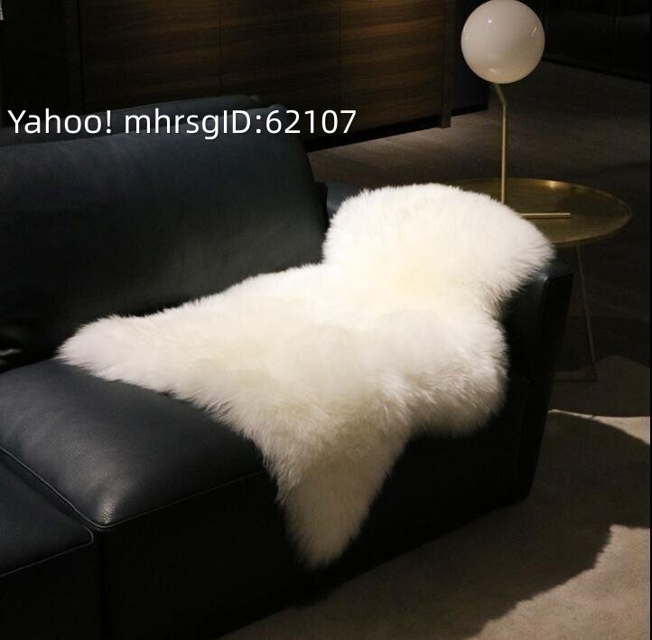 ★極美品★種羊 天然ムートン100%ラグマット ムートン高級贅沢 メリノムートンラグムートンフリース ファー マット1p75*100cm拍卖