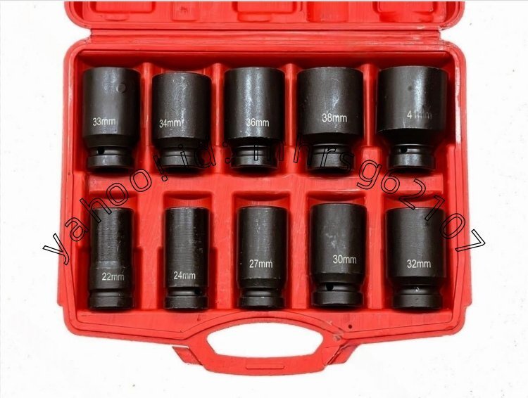 差込角3/4インチ 19mm 10本組 インパクトソケット ハブロックナットディープソケット コマ高 76-80mm 22/24/27/30/32/33/34/36/38/41mm新品拍卖