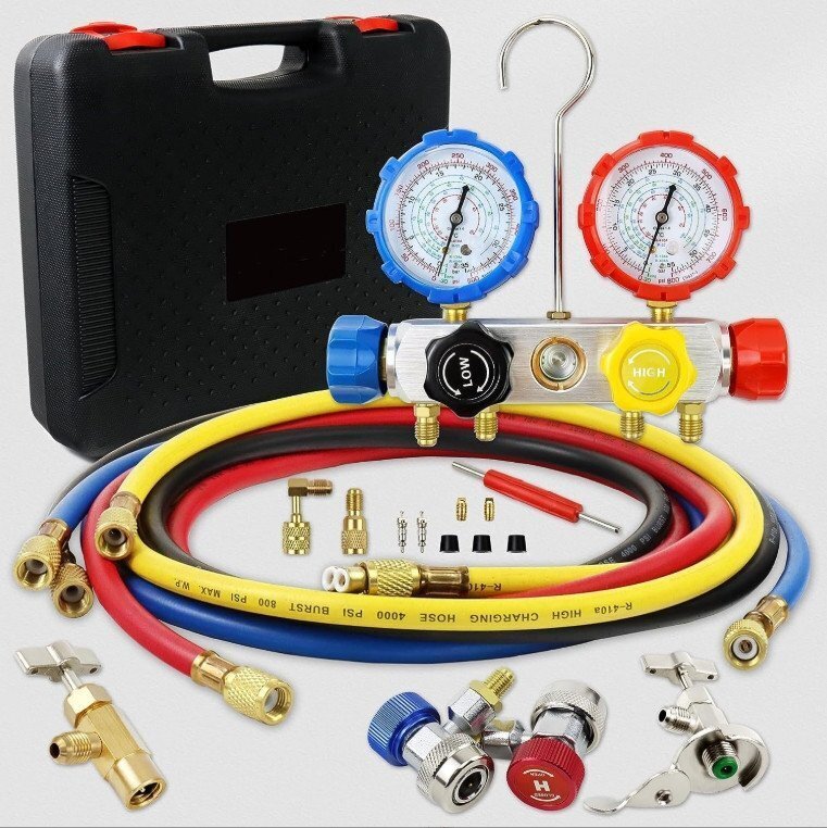 R 22/R 134 a/R 410 A/R 404 Aマニホールド圧力計家庭用エアコン自動車エアコンフッ素添加圧力計拍卖