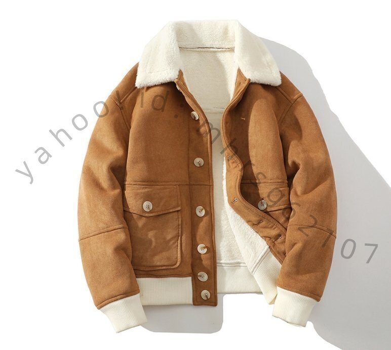 高品質/綺麗 ムートンコート ブルゾン ジャンバー 毛皮 ファーコート フライトジャケット 防寒良品 カジュアル コート拍卖