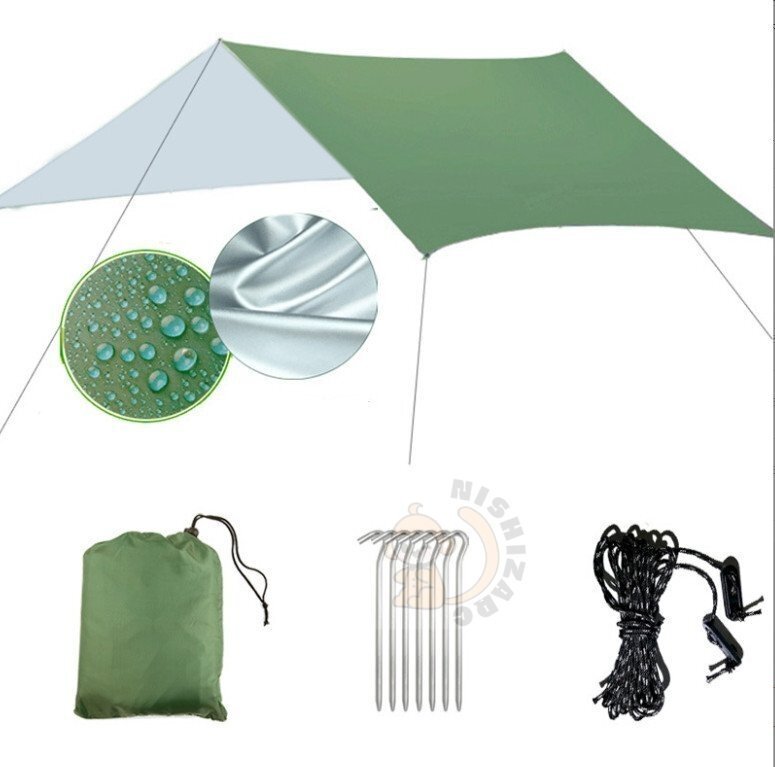 天幕塗銀日よけビーチキャンプテント防水地布防湿マット三角拍卖