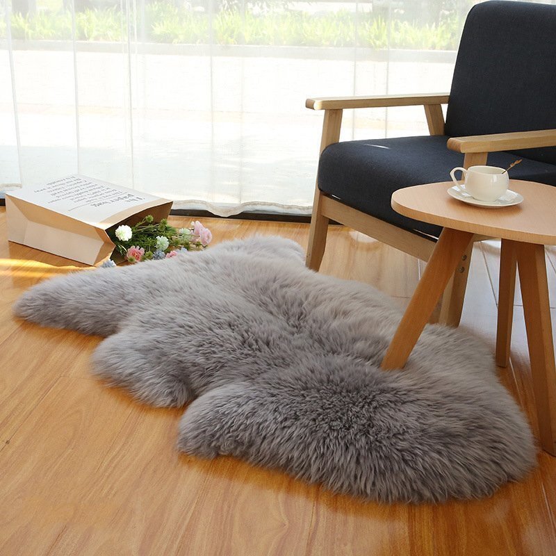 新品 高級感 カーペット 長毛タイプ あったか 厚て 布張り ソファ ベッドサイド 窓辺 グレー拍卖