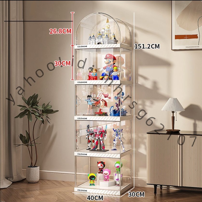フィギュア展示ケース 透明ガラスケース ホームキャビネット おもちゃ・ギフト用 防塵モデル レゴ収納・陳列キャビネット拍卖