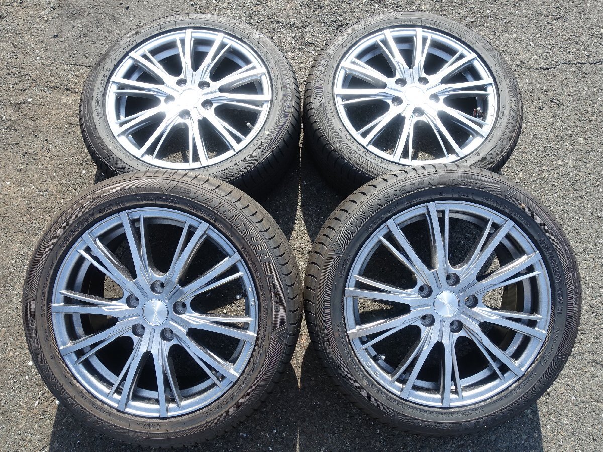 002-29 Humanline タイヤホイール 17×7J タイヤ 215/50R17 4本拍卖