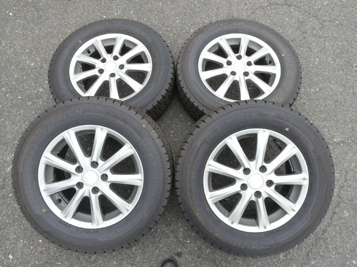 002-89 STYTZ GOODYEAR/グッドイヤー iCENAVi7 アルミホイール タイヤセット 16×6.5J 215/65R16 4本拍卖