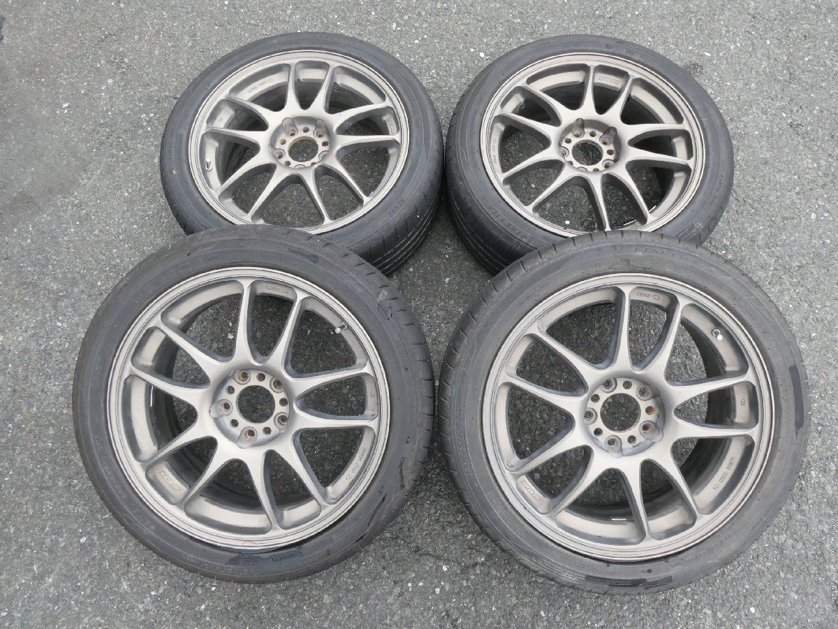 002-92 WORK/ワーク CR KENDA/ケンダ KENETICA ECO アルミホイール タイヤセット 18×7.5J 225/45R18 4本拍卖