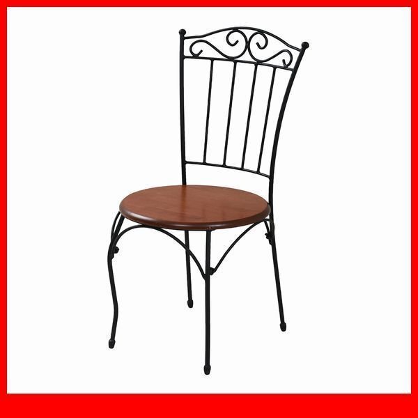 チェア★ヨーロッパ風 アイアン家具 チェア 椅子/カフェチェア ダイニング デスクに/姫系 アンティーク調/ブラック ブラウン/iria-1020/a1拍卖