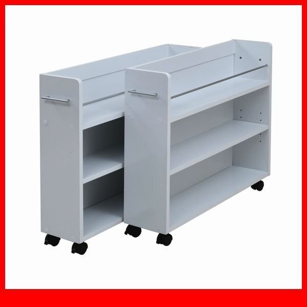 押入れ収納★押入れ 収納 ラック 本棚 2個セット/大容量/隙間家具 リビング ダイニング デスクラックに/ホワイト 白家具/限定/sgta-0130/a4拍卖