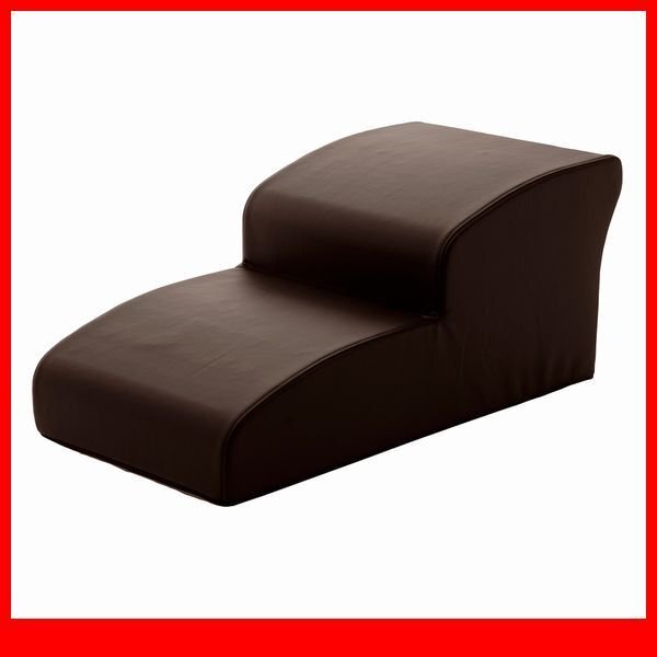 ペット用品★ドッグステップ 犬用階段2段タイプ/小型 中型犬用 マルチーズ 他/ソファ ベッドの上り下りに/日本製 PVCレザー/ブラウン/a2拍卖