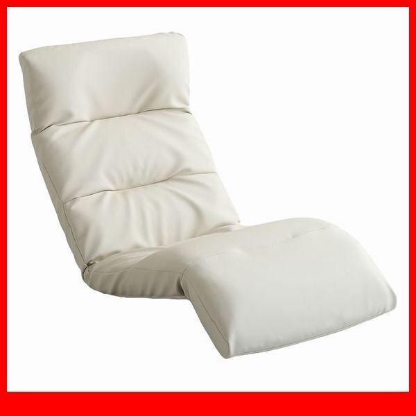 座椅子★日本製リクライニング座椅子 ダウンタイプ/布地 ファブリック/14段階調節ギア 転倒防止機能付/こたつで/白系 アイボリー/a6拍卖