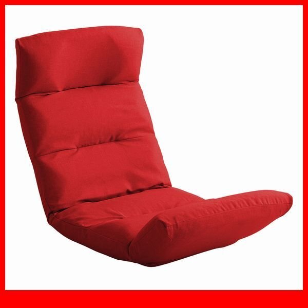 座椅子★日本製リクライニング座椅子 アップタイプ/布地 ファブリック/14段階調節ギア 転倒防止機能付/ローテーブル こたつで/レッド/a11拍卖