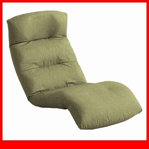 座椅子★日本製リクライニング座椅子 ダウンタイプ/布地 ファブリック/14段階調節ギア 転倒防止機能付/ローテーブル こたつで/グリーン/a4拍卖