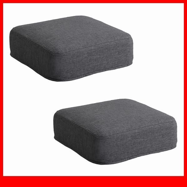 クッション★カバーリング低反発クッション 2個 座布団/洗濯可能なクッションカバー 角型/シンプル 和室 洋室/厚さ16cm/日本製/グレー/a6拍卖