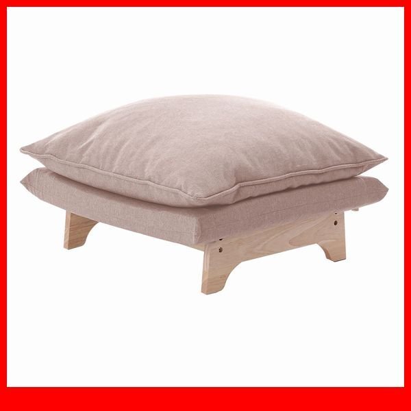 ソファ★新品/脚付きローソファ オットマン単品/ワイド サイドテーブルにも 日本製 完成品/ダリアン ベージュ/a5拍卖