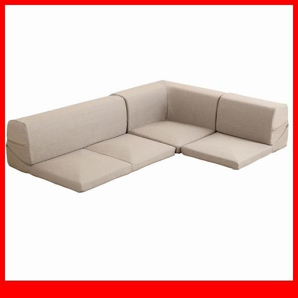 ソファ★カバーリング 着せ替え コーナー ローソファ フロアソファ 3人掛け/布地 清潔 洗濯可 レイアウト変更可 安心の日本製/ベージュ/a1拍卖
