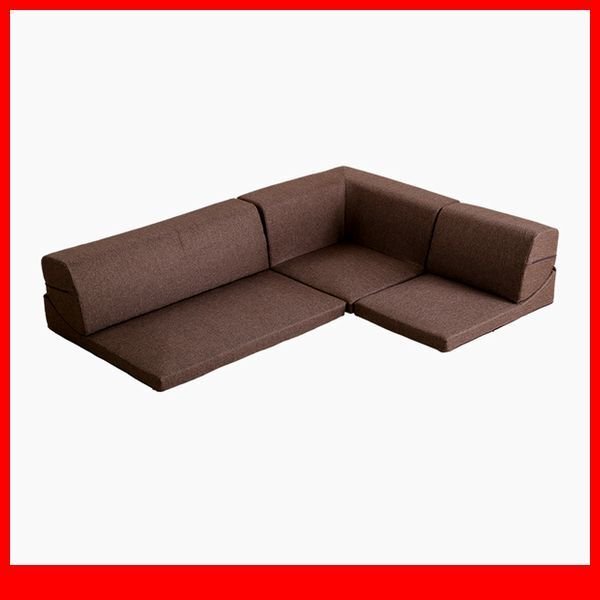 ソファ★組み替え自由なフロアソファ コーナーソファ 3人掛け ロータイプ/リクライニング ローテーブル こたつで/日本製 布地/ブラウン/a1拍卖