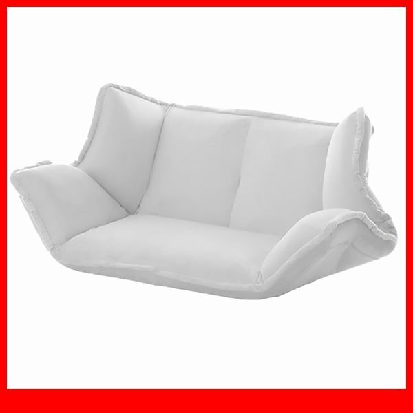 ソファ★新品/大人かわいいインテリア マルチリクライニングローソファ 2人掛け/ベッドマットにも 日本製 完成品/ライトグレー/a7拍卖