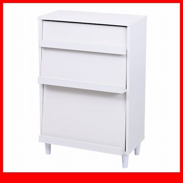 キャビネット★新品/Adatto 2フラップ/フラップ扉/本棚 ディスプレイラック 多目的収納/人気の白家具 ホワイト/a3拍卖