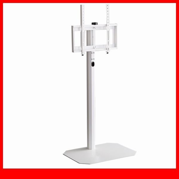 テレビ台★新品/大人かわいいインテリア 八角壁寄せテレビスタンド ハイタイプ/32~65型TV対応 コード一体型収納 首振り機能/ホワイト/a4拍卖