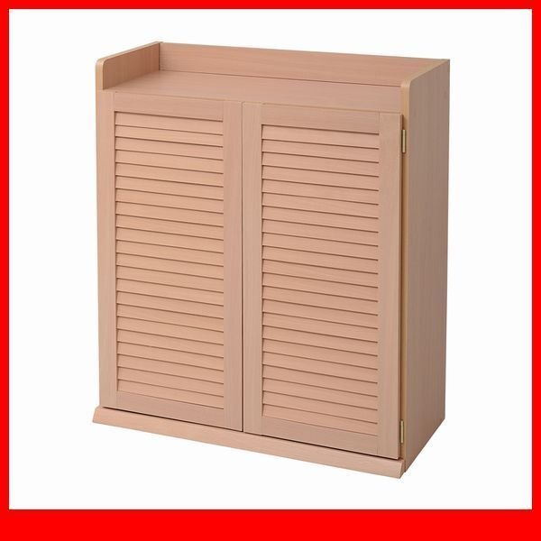 下駄箱★ルーバーシューズボックス 幅75cm 単品/靴箱 シューズラック 下足入れ 玄関収納/薄型 可動棚/ナチュラル/限定 特価/SGTA-0102/a3拍卖