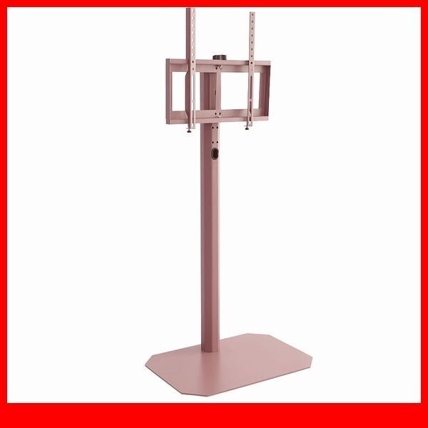 テレビ台★新品/大人かわいいインテリア 八角壁寄せテレビスタンド ハイタイプ/32~65型TV対応 コード一体型収納 首振り機能/ピンク/a3拍卖