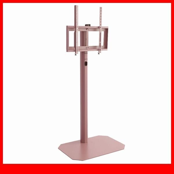 テレビ台★新品/美しいフォルムの八角壁寄せテレビスタンド ハイタイプ/32~65インチ/コーナー対応 スイング 首振り機能/ピンク/a3拍卖