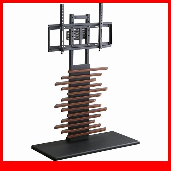 テレビ台★新品/最大100インチ対応 デザインテレビスタンド/32~100インチ対応 高さ調整可 シンプル スリム 省スペース/ウォールナット/a3拍卖