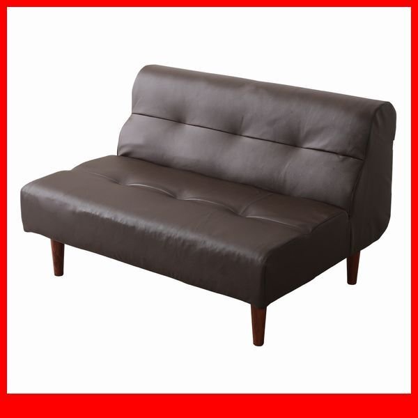 ソファ★新品/リビングダイニング ダブルソファ ワイド幅/PVCレザー 合皮 ポケットコイル ハイタイプ ロータイプ/日本製/ブラウン/a3拍卖