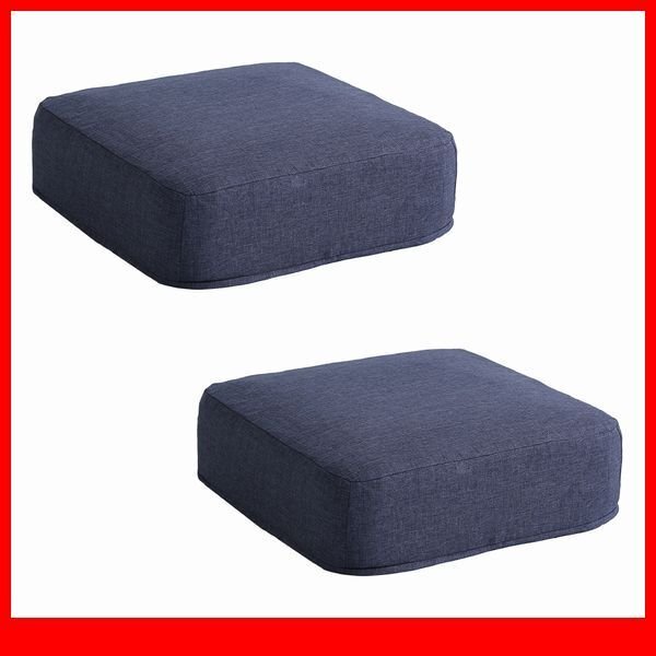 クッション★カバーリング低反発クッション 2個 座布団/洗濯可能なクッションカバー 角型/シンプル 和室 洋室/厚さ16cm/日本製/ブルー/a3拍卖