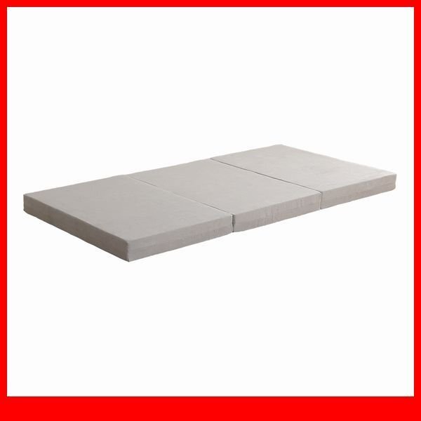 マットレス★新品/三つ折り 折りたたみマットレス シングル/厚さ10cm 高反発 安心の日本製/グレー/a3拍卖