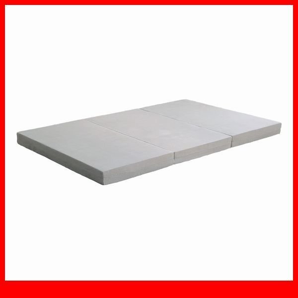 マットレス★新品/三つ折り折りたたみマットレス セミダブル/厚さ10cm 高反発 安心の日本製/グレー/a3拍卖