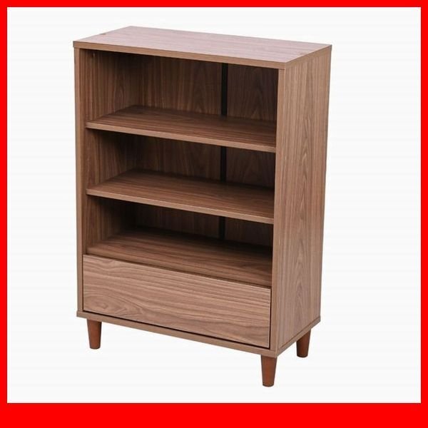 キャビネット★新品/Adatto オープン&チェスト/オープン収納 引き出し収納/本棚 ディスプレイラック 多目的収納 可動棚/ブラウン/a1拍卖