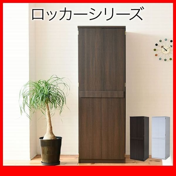 ロッカー 箪笥★壁面収納シリーズ 整理タンス/洋服タンス リビング収納 可動棚 木製/木目調 ダークブラウン/a1拍卖