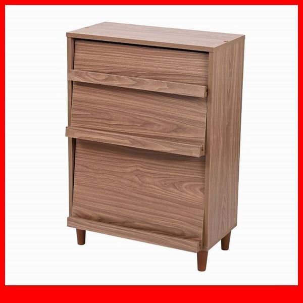 キャビネット★新品/Adatto 2フラップ/フラップ扉/本棚 ディスプレイラック 多目的収納/ブラウン/a1拍卖