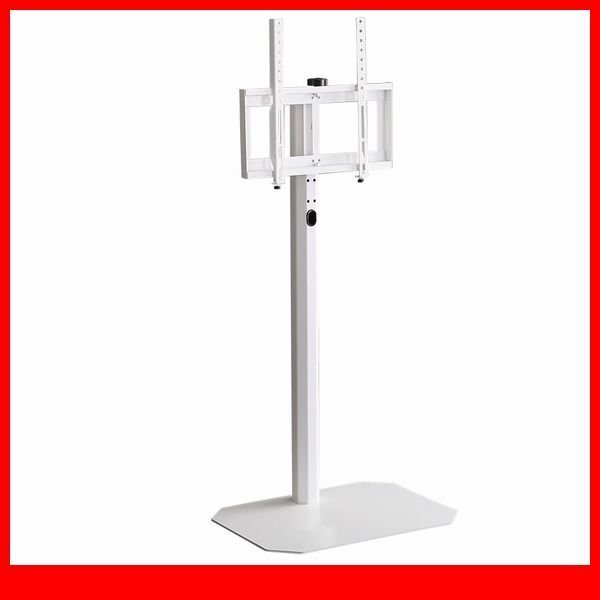 テレビ台★新品/北欧インテリア 八角壁寄せテレビスタンド ハイタイプ/32~65型TV対応 コード一体型収納 首振り機能/ホワイト/a4拍卖