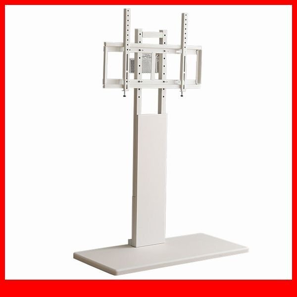 テレビ台★新品/最大100インチ対応 頑丈テレビスタンド/32~100インチ対応 高さ調整可能 シンプル スリム 省スペース/ホワイト/a4拍卖