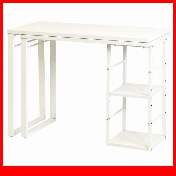 机★新品/回転ワークデスク/パソコンデスク ツインデスク ワイドデスク/コンパクト L型 I型 変幻自在/収納 可動棚/白家具 ホワイト/a3拍卖