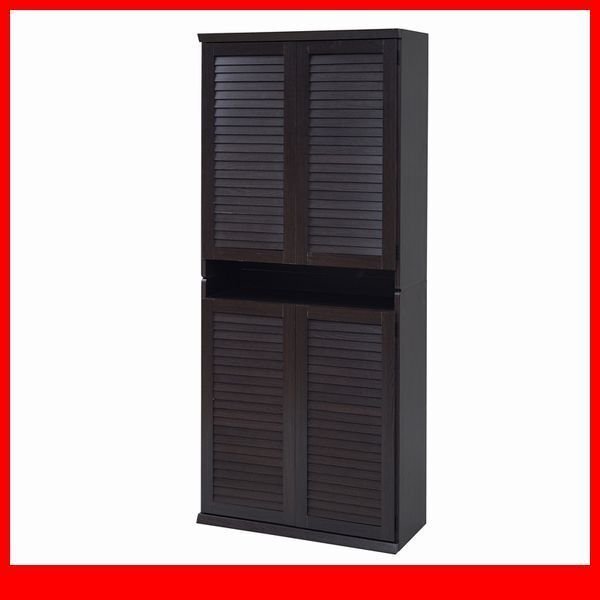 下駄箱★ルーバーシューズボックス 幅75cm 2個組/靴箱 シューズラック 下足入れ/縦横自在 薄型 可動棚/ダークブラウン/SGTA-0102SET/a1拍卖