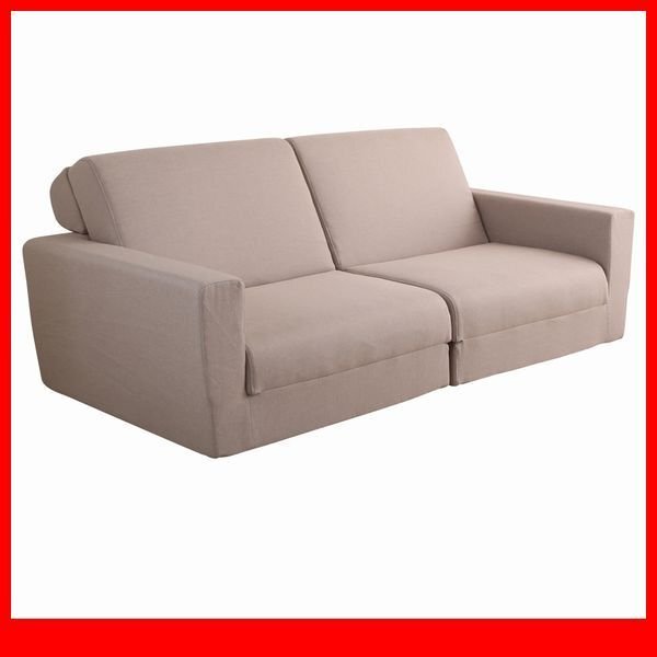 ソファ★組み換え自由なソファベッド 2人掛け/カウチソファ ソファベッド ローベッド/ポケットコイル 日本製 布地/ベージュ/限定 特価/a1拍卖