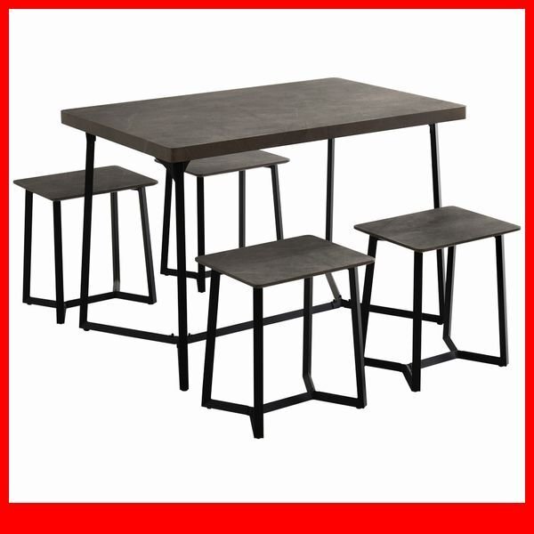 ダイニングテーブル★新品/大理石調ダイニング5点セット/大理石柄の天板で高級感 憧れ 長方形 4人用 ワークデスクにも/グレー/a1拍卖